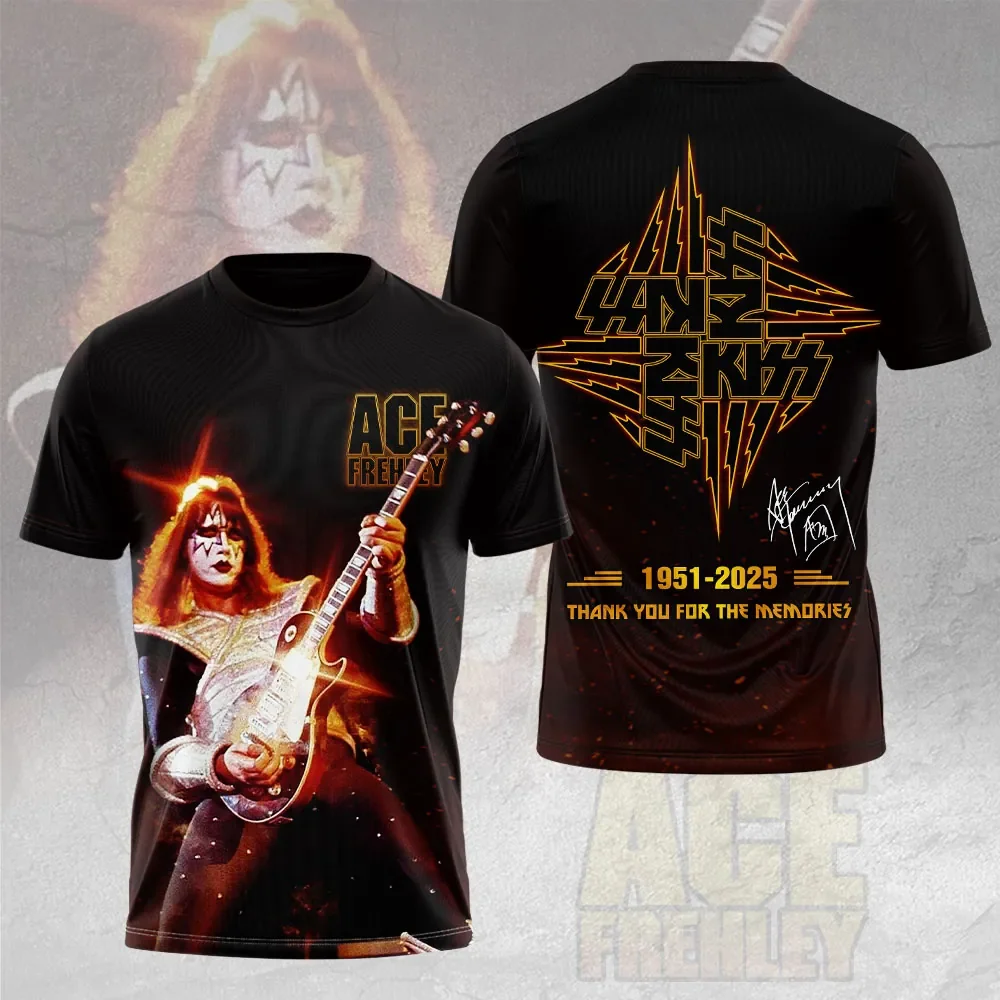 

Vintage Heavy Metal Rock T Shirt 2026 New 3D Star Makeup Graphic Quick Dry Breathable Men Women Unisex Hip Hop Streetwear Tops