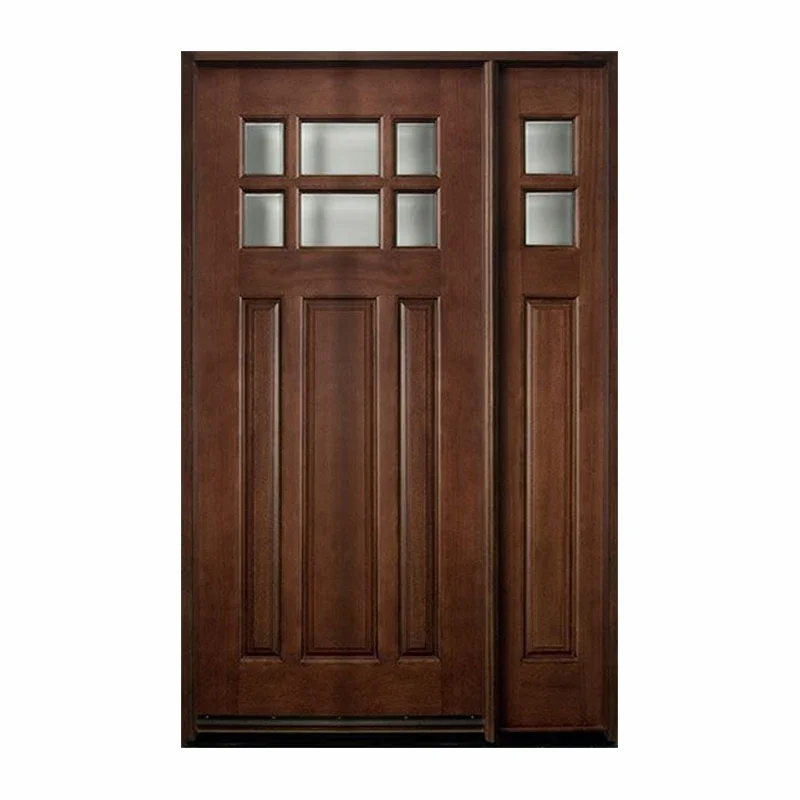 l # Modern minimalist luxury American entrance entry main Krosswood front wooden glass solid  wood  door for house