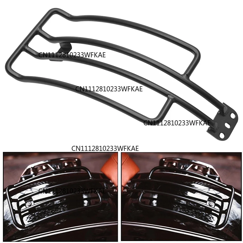 Motorcycle Gloss Black & Matte Black Rear Solo Seat Luggage Rack Support Shelf For BMW R18 2020 2021 2022