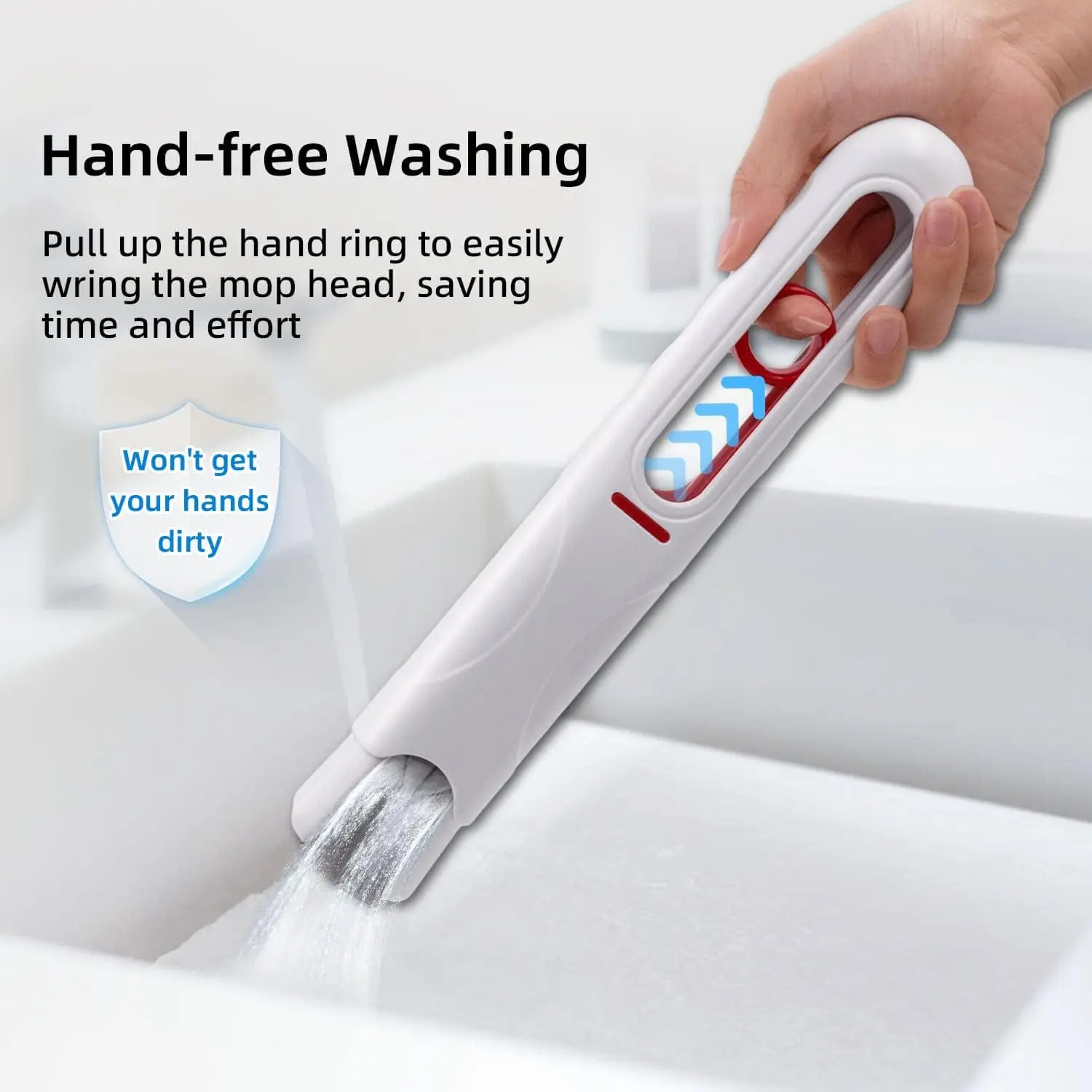 Mini fregona de limpieza portátil, mopa absorbente potente, uso en seco y húmedo, limpieza para baño, cocina, escritorio, vidrio, sala de estar,