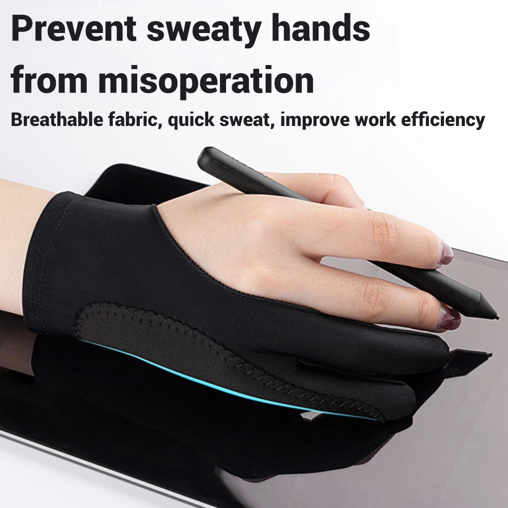 EMTRA Palm Rejection Gloves Two Finger Anti-fouling For Universal Pen Xiaomi Samsung Tablet Pad Stylus For iPad Android Tablet