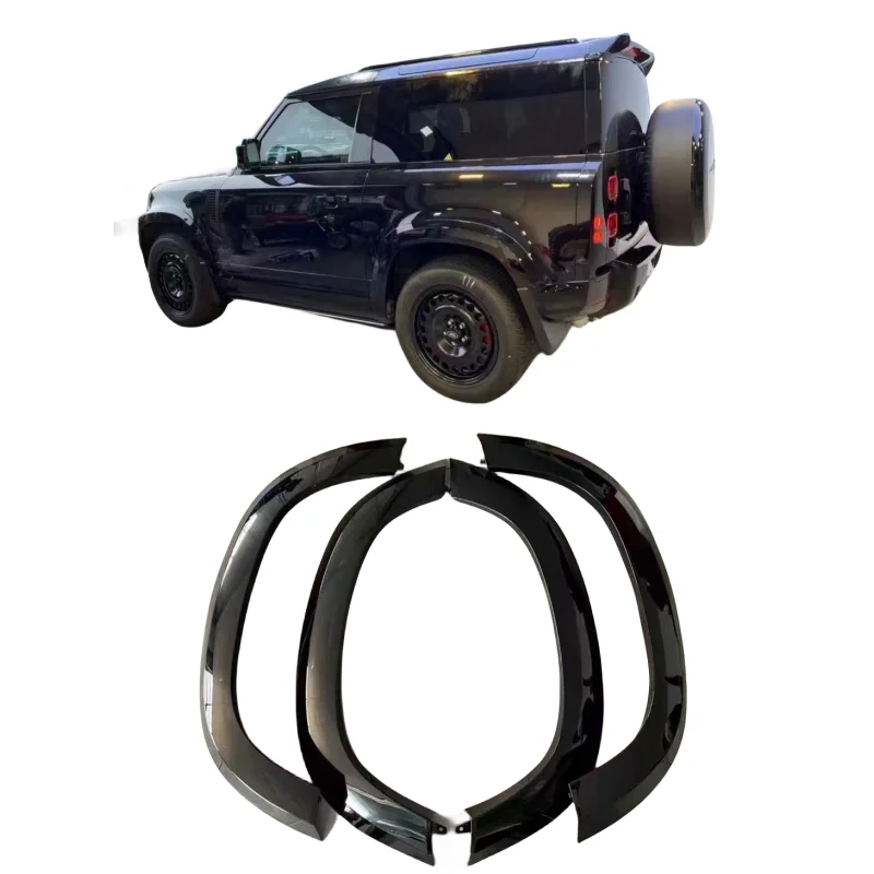 For 2020 Land Rover Defender 110 90 Car Exterior Trim Body Kit Glossy Matte Black Fender Flares Wheel Arch