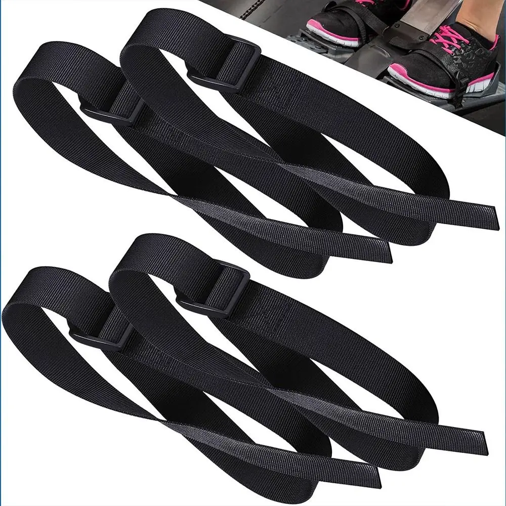 2pcs Adjustable Rowing Machine Feet Straps Quick Release Durable Rowers Fitness Foot Strap Reinforced Rowing Workout Band