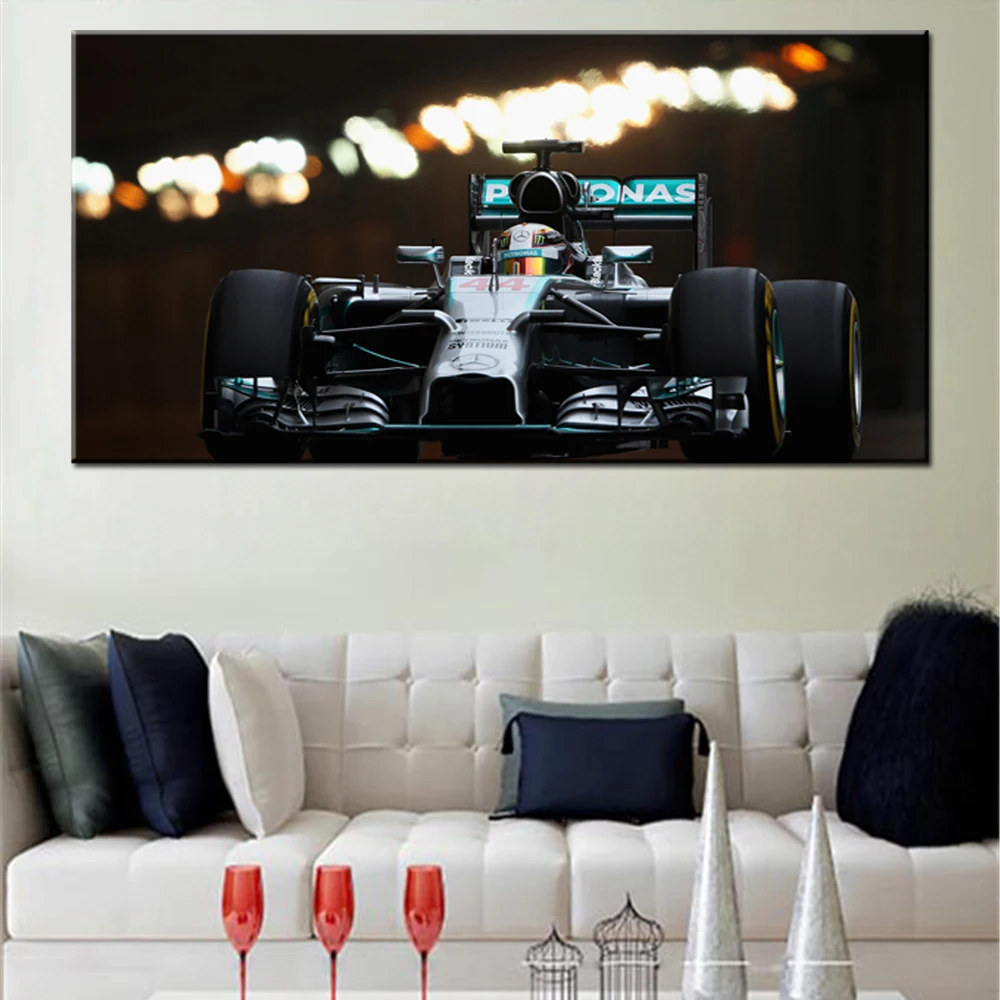 

Wall Art Canvas Poster Painting Cool Racing Car Formula 1 Wallpaper Home Decor Picture Print Bedroom Mural Living Room Framework