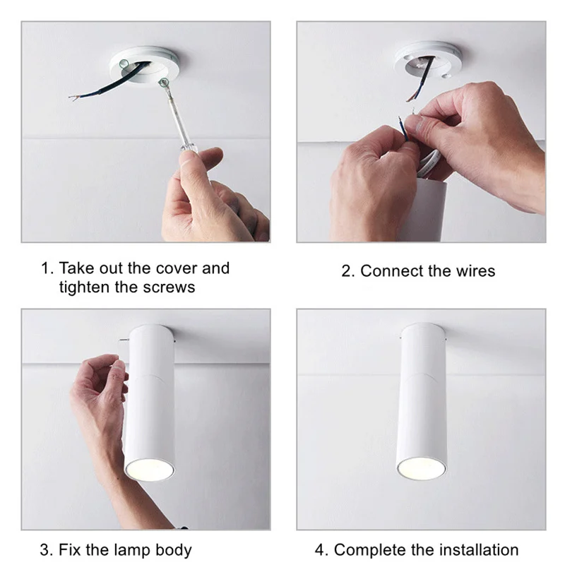 Rotating LED Downlights 7W 15W 20W COB Ceiling Spot Lights LED Wall Lamp Simpe Home Indoor Decor Lighting Fixture AC85-265V