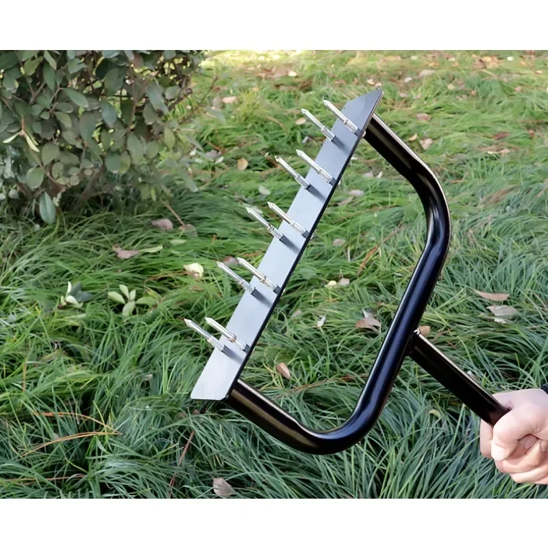 Manual Lawn Aerator Standing Garden Soil Intake Tool Practical Ground Loosening Agricultural Tool For Most Grass And Soil