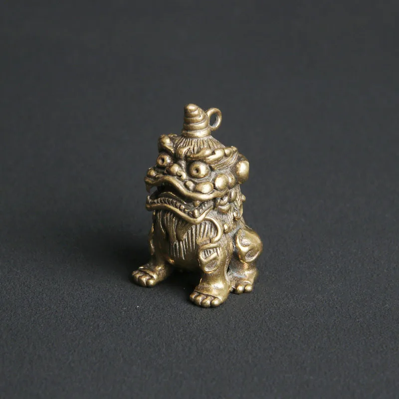 Pure brass beast hedgehog desktop ornaments, creative unicorn handles, tea pet ornaments, small