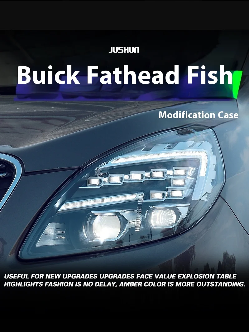 11-19 for Buick GL8 LED Headlight Assembly with Modified Daytime Running Light 6000k Color Temperature New Condition Steering