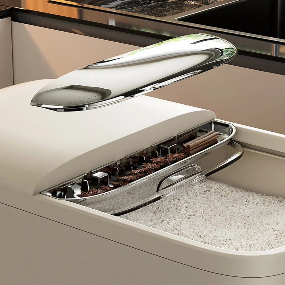 10 كجم صندوق تخزين الأرز المنزل مع غطاء الحشرات برهان الرطوبة صندوق الأرز الحبوب مختومة جرة المطبخ الحاويات تخزين الحبوب الجافة