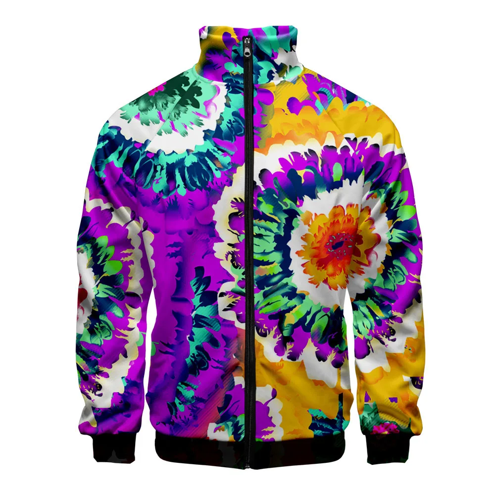 Tie dye 3D Digital Printing Jacket Mens Long Sleeve Hoodie Sweatshirt Men Fashion Harajuku Hoody Hip Hop Tracksuits