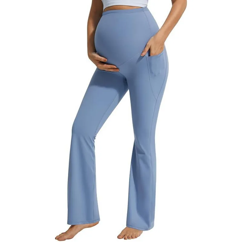

Premium Solid-Color Casual High-Waisted Slim-Fit Wide-Leg Maternity Yoga Fitness Pants