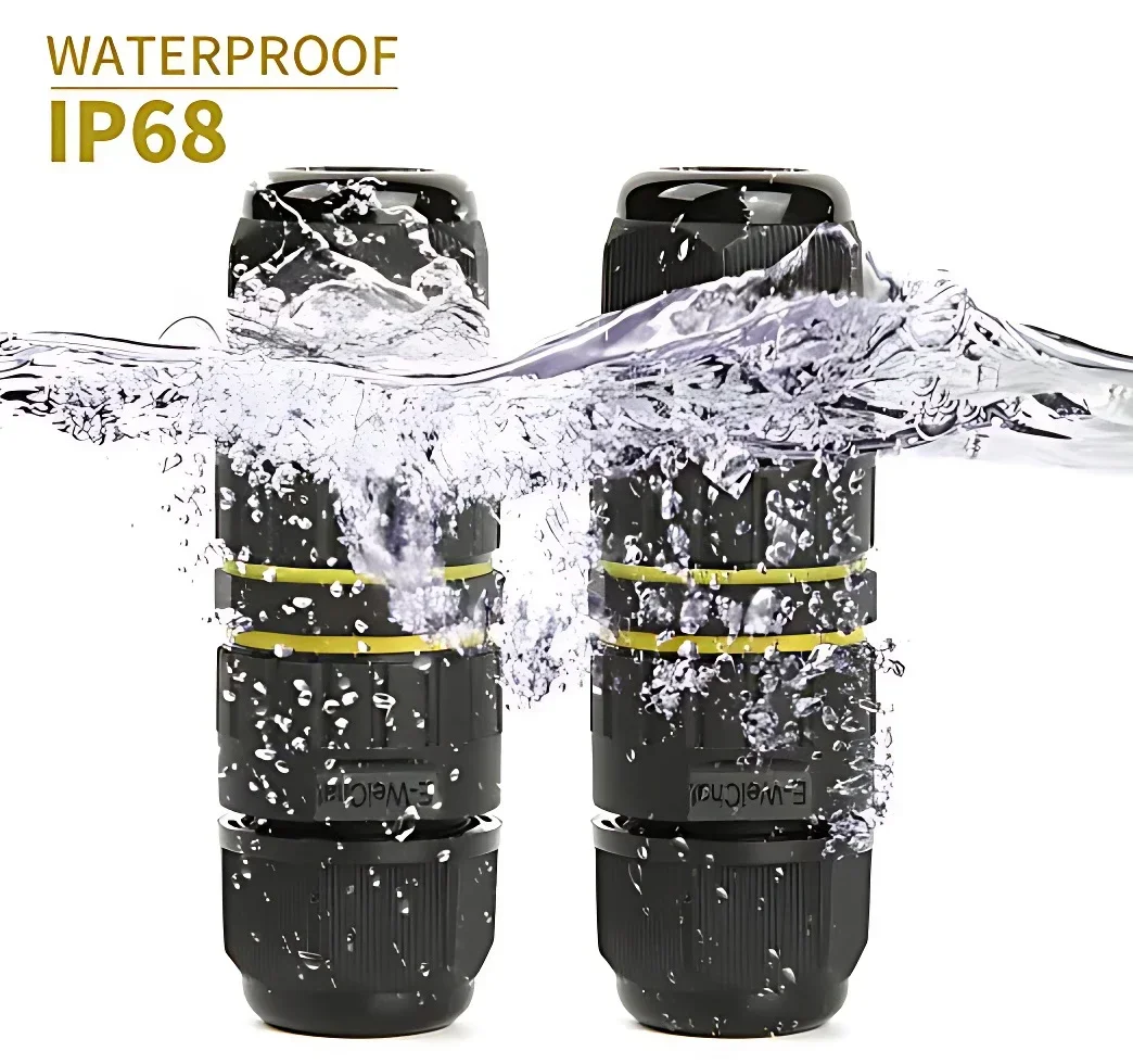 IP68 Outdoor Waterproof Junction Box Electrical Cable Connector, Easy to Install,M16 M20 M25 for Ø3.5-14mm Wire Range 2 Way