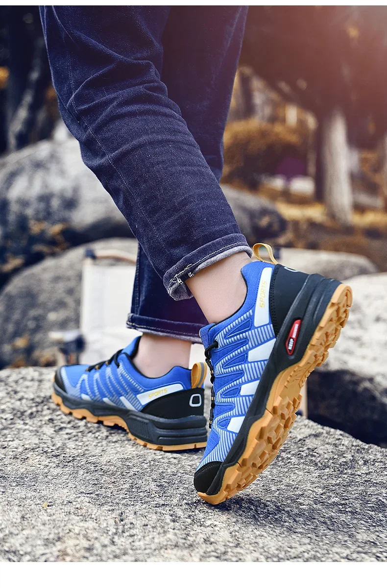 Unisex Neue Outdoor-Trekkingschuhe, Luxuriöse Designer-Freizeitschuhe, Rutschfeste Atmungsaktive Schnür-Wanderschuhe für Männer und Frauen, Komfortable Waldschuhe – Detail 13