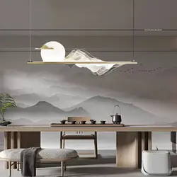 Quiet Retro Style Tea Room Chandelier Zen Chinese Restaurant Lamp Chinese Style Bar Lamp Designer Landscape Chandelier ﻿