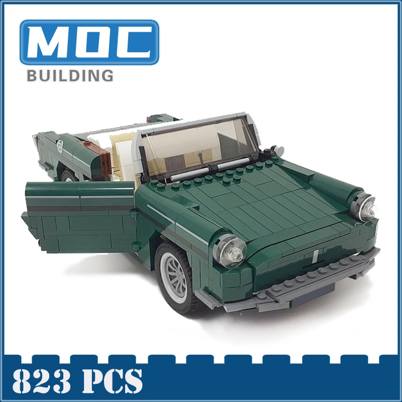 Speed Champions Racing Car Model Morgan Plus Six Roadster Building Blocks DIY Bricks Classic High-Tech Boy Birthday Gifts