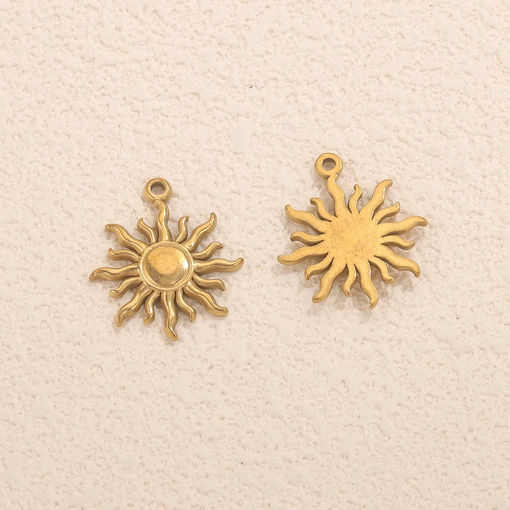 5pcs stainless steel Sun Sunlight Charms for Jewelry Connectors Earrings Making Supplies DIY Sun Pendants Jewelry Findings
