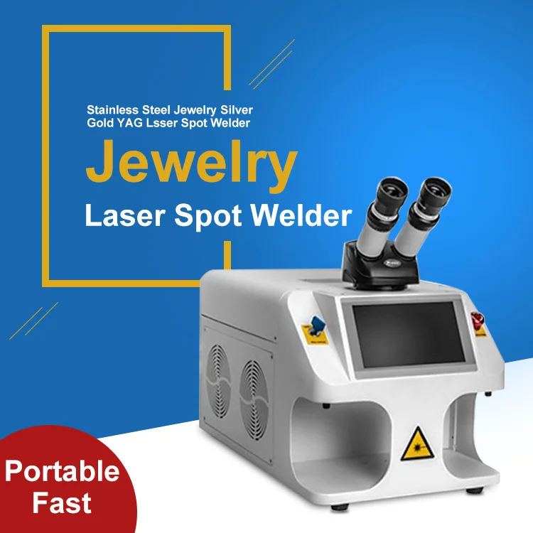 Riselaser Desktop Portable Laser Spot YAG Welding Machine 60W 100WJewelry Welding Machine Gold Silver Platinum Soldering Machine