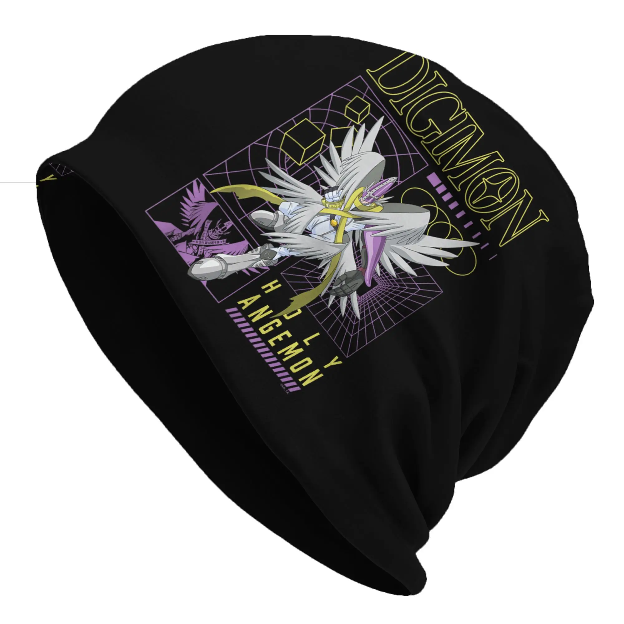 Gorros Digimon Holy Angemon Y2K Geometric Monsters Tank Top Bonnet Homme Thin Hat Skullies Beanies Gorras Hombres Mujeres Sombreros creativos