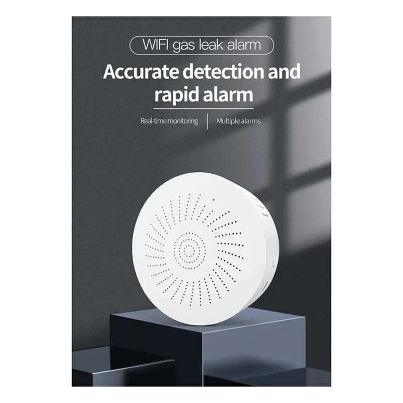 เครื่องตรวจจับก๊าซไวไฟแบบไร้สายระบบสมาร์ทโฮมไฟสัญญาณเตือนรีโมทแอปอัจฉริยะ85DB เซ็นเซอร์ป้องกันความปลอดภัย
