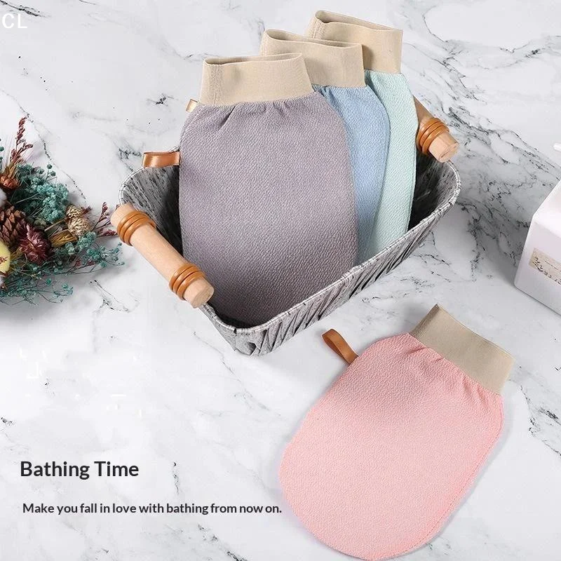 AttireTroveExfoliating Bath Gloves With Lightweight Fabric Painless Dead Skin Removal For Daily Shower Use