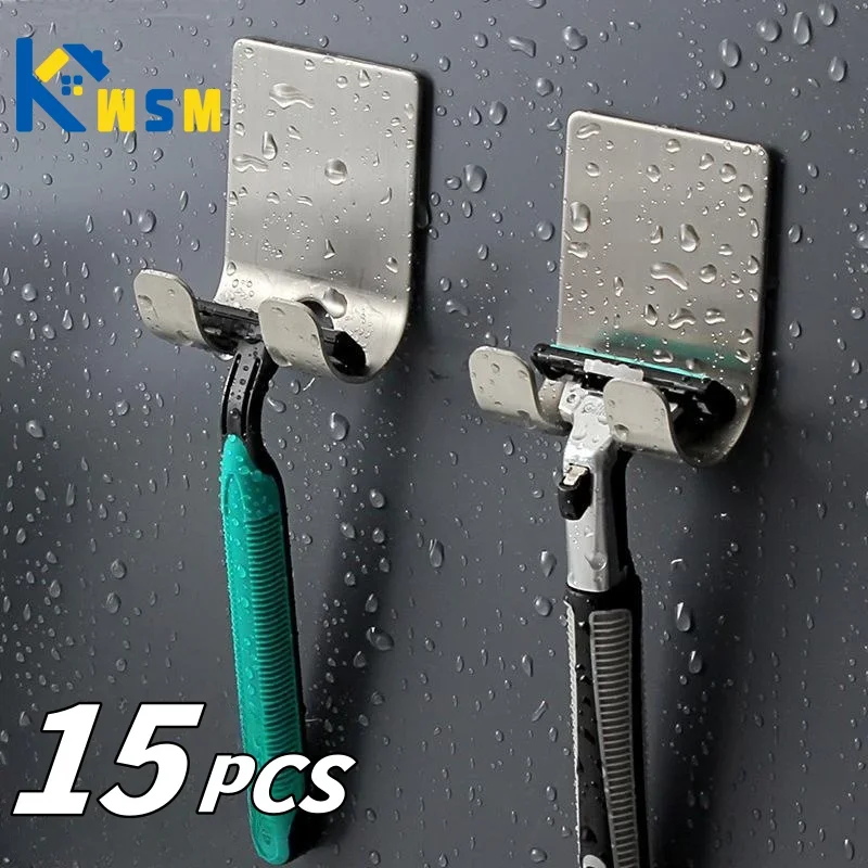 

Shaver rack, storage bracket, bathroom razor hook, hanging rack, multifunctional adhesive 1-15PCS