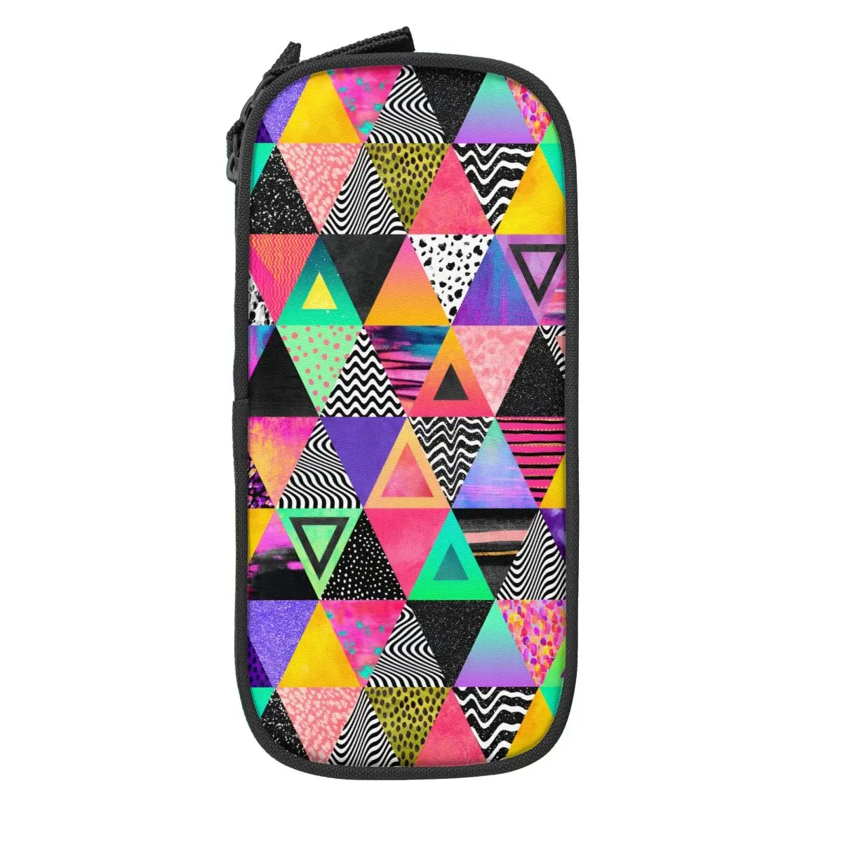 Custom Abstract Geometric Lines Kawaii Pencil Cases Boys Gilrs Large Capacity Pencil Bag School Supplies