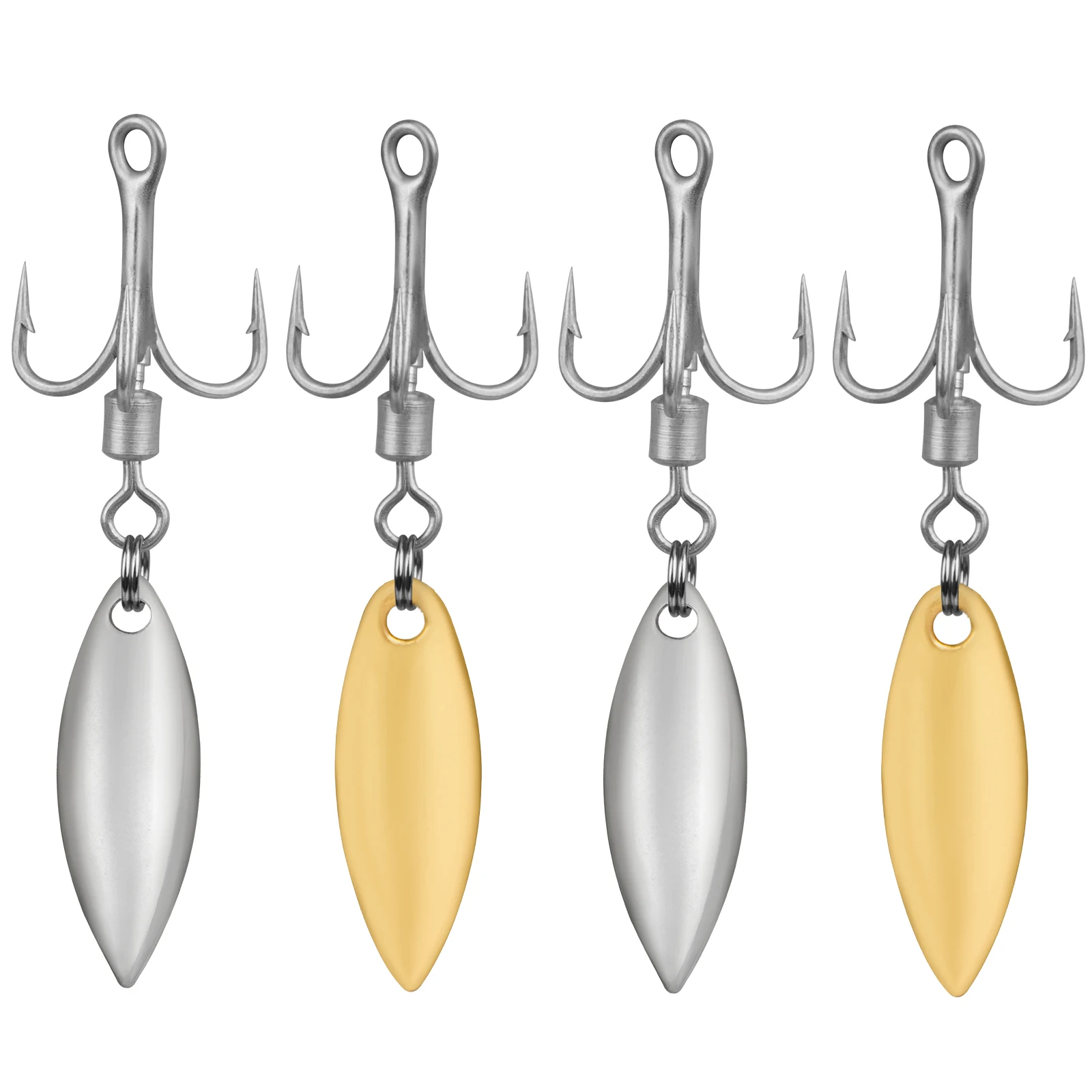 

5pcs/lot Spinner Fishing Spoon Lures 15g 17.9g 21g Reflective Stainless Steel Blade Noisy Spoons Baits For Trout Pike