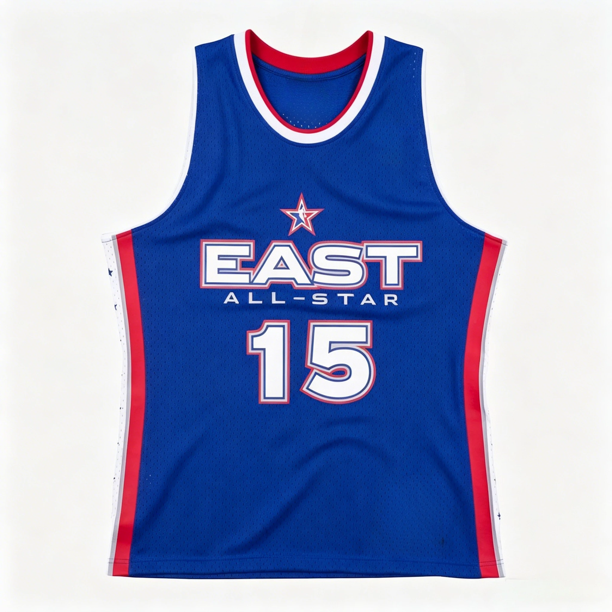 Blue All Star # 15 Carter Family Basketball 3D Printed Retro Hardwood Classic Breathable Mesh Sports Jersey