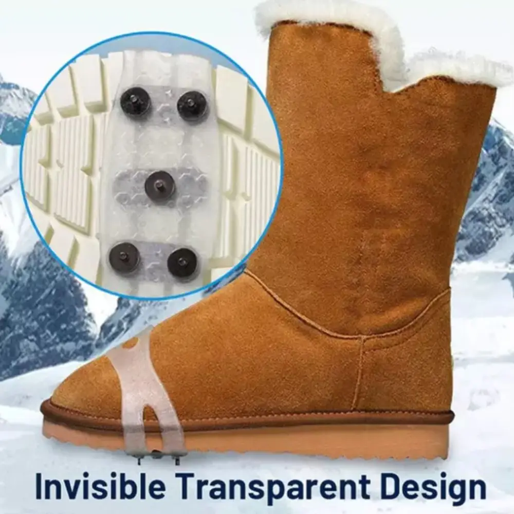 2Pcs New 5-Claw Anti-Skid Shoe Covers Universal Wear-resistant Shoe Spikes Non-Slip Crampons for Snow Walking Climbing