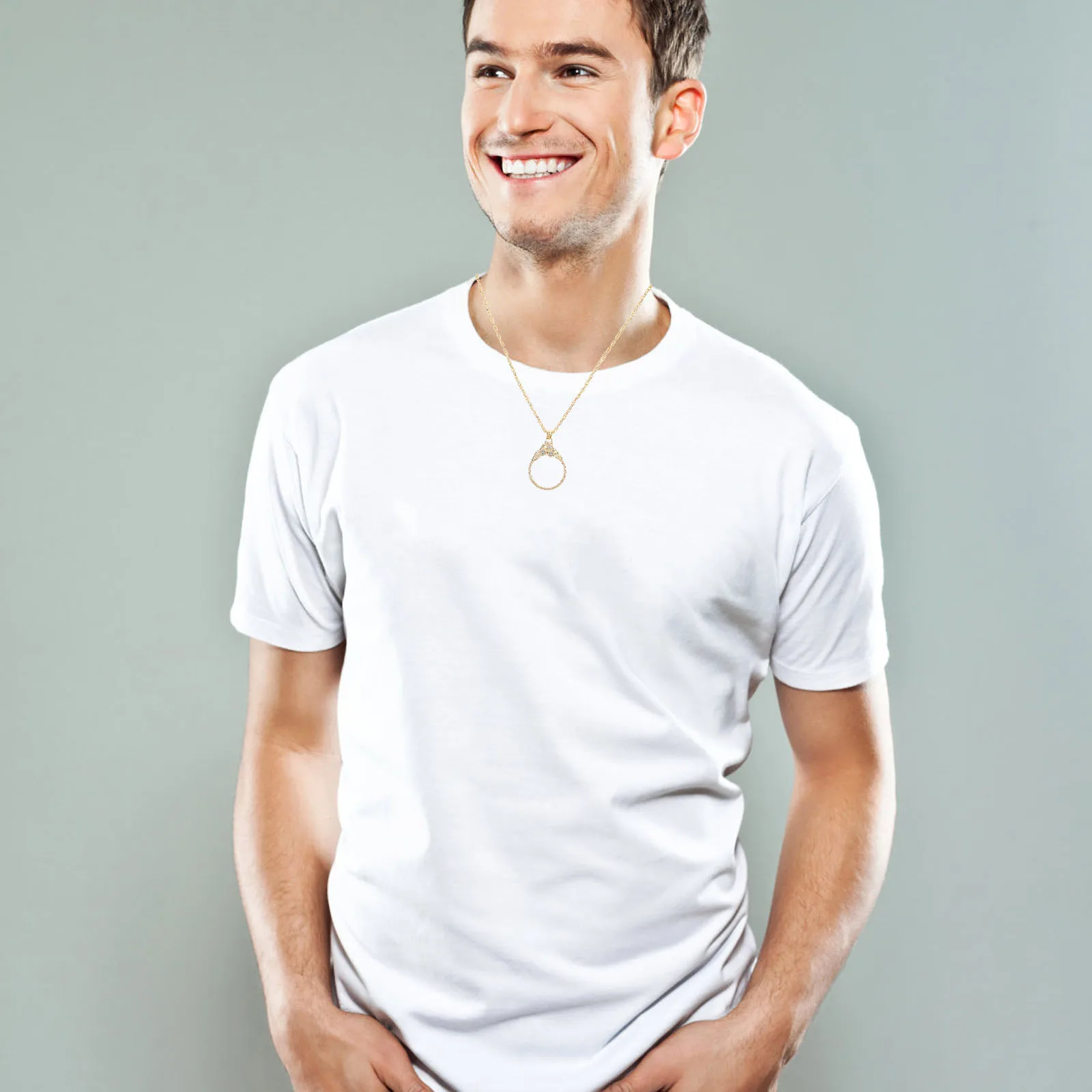 

Magnifier Necklace High Definition Optical Lens Lightweight Portable Handsfree Reading Loupe For Auction Craft