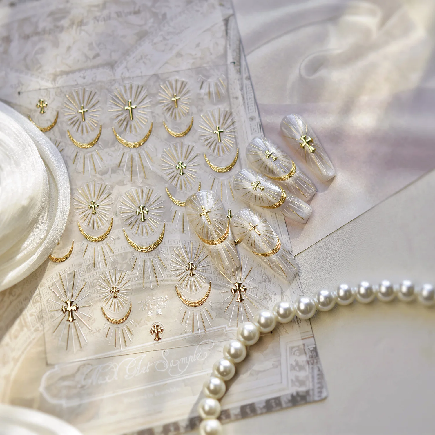 اختيار مسمار ثلاثية الأبعاد زينة ملصقات بريق الإلهي أوراكل الضوء المقدس مسمار الفن اكسسوارات ملصقات DIY بها بنفسك لاصق مانيكير الشارات