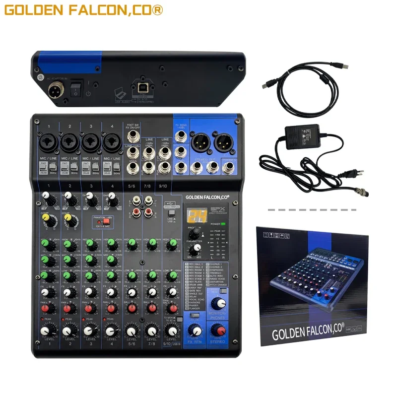 Factory Best Selling professional 10 Channel Dj Professional Audio Digital dj Mixer Mixing Console machine di sound