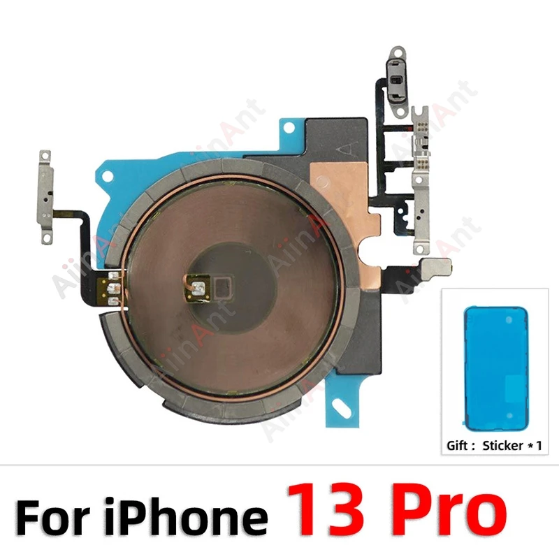 OEM Sticker + Flex For iPhone 12 13 14 15 Pro Max Mini Plus Power Volume FlashLight NFC Magnet Wireless Charging Cable image 3
