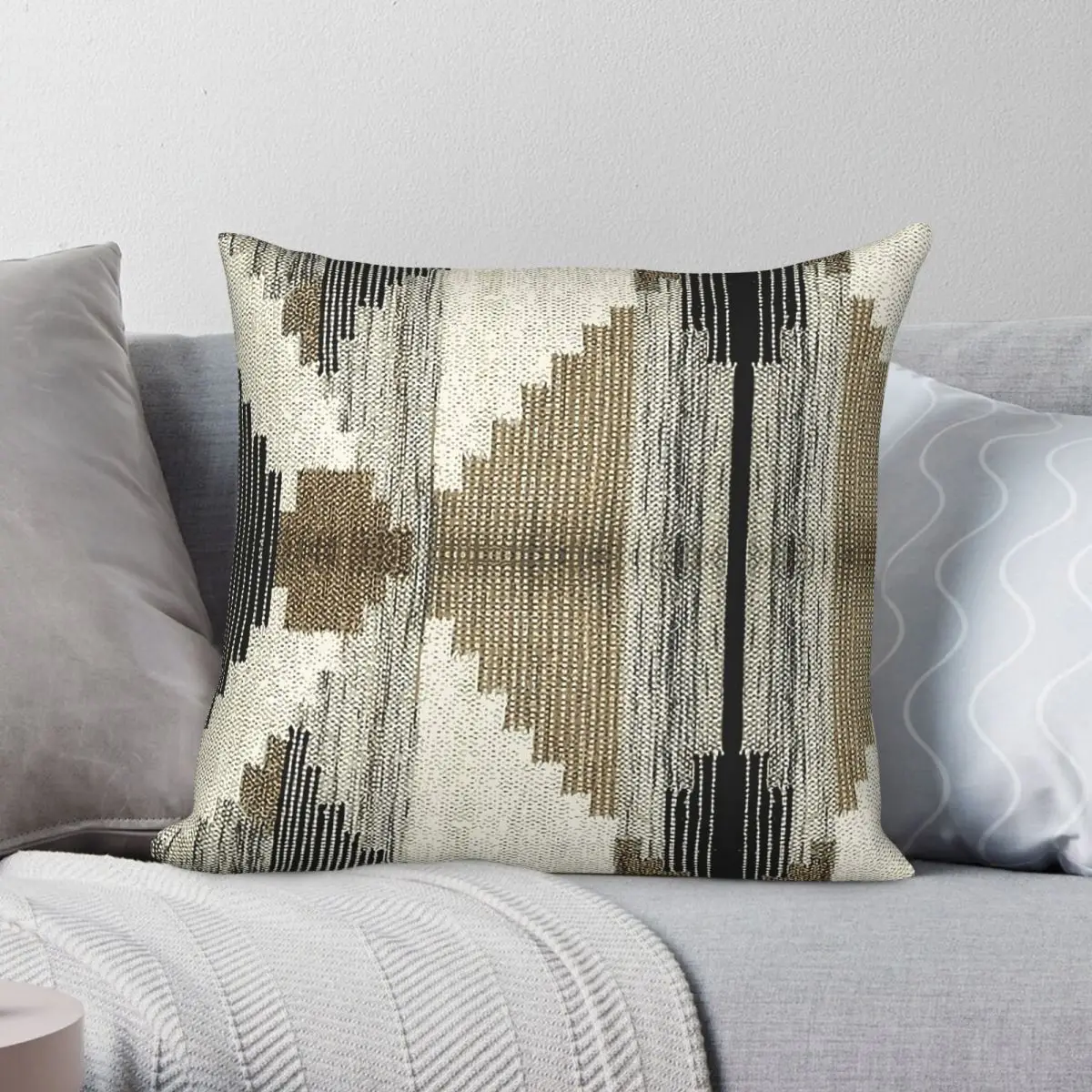 Scandinavian Ethnic Aztec Square Pillowcase Polyester Linen Velvet Creative Zip Decorative Pillow Case Room Cushion Cover
