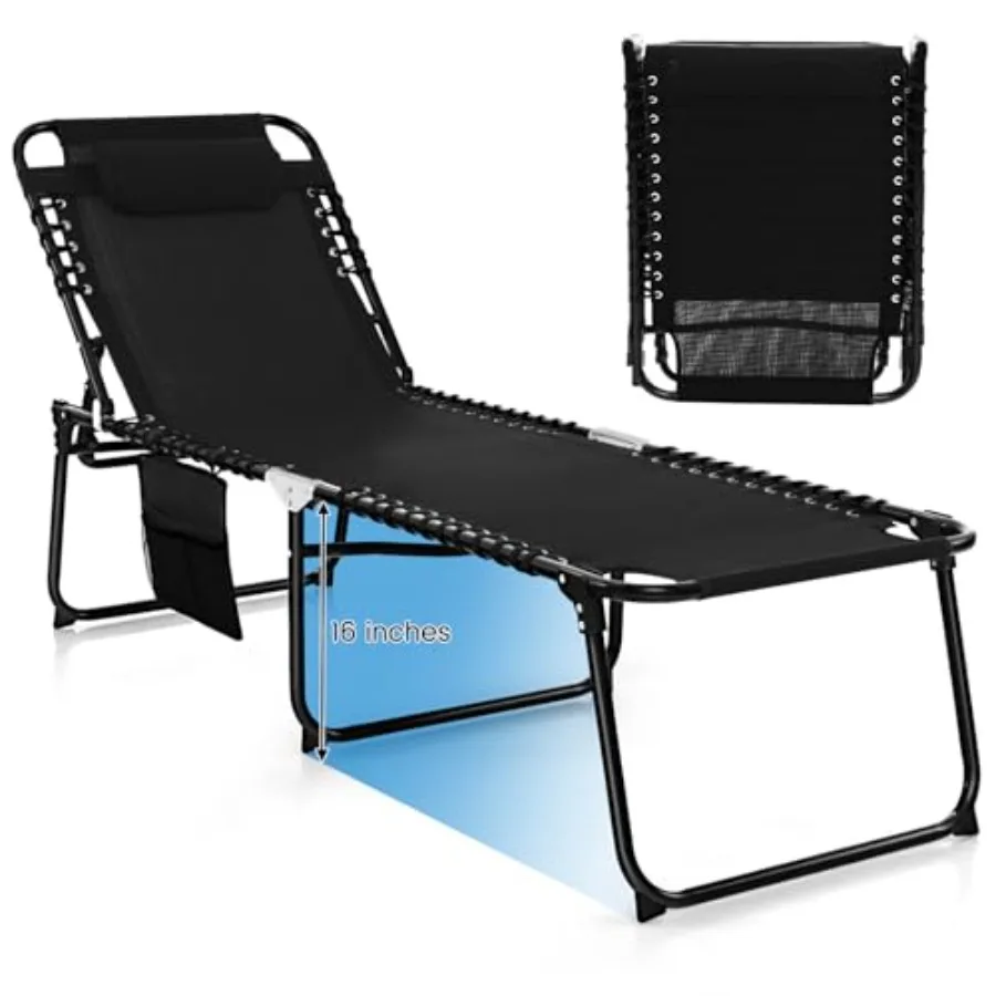 

Шезлонг для улицы, очень высокий, складной, для пляжа и загара, с регулируемой спинкой, подставкой для ног, съемной подушкой, для загара L