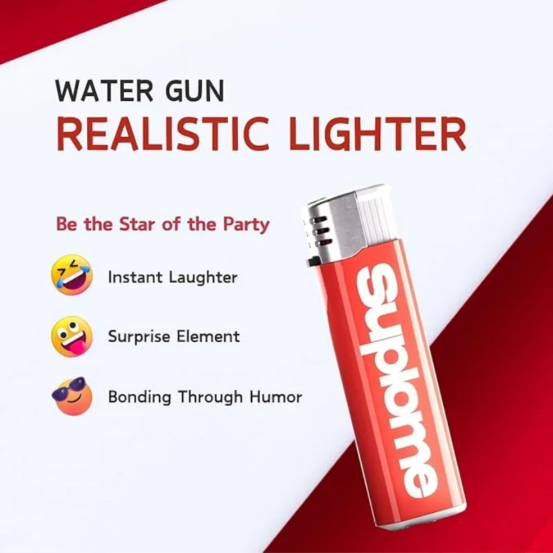 Funny Lighter Water Gun Gadgets Trick Or Treat Prank Kids Toy Stress Release Toy For Party Favors Gifts Summer Water Gun Toy