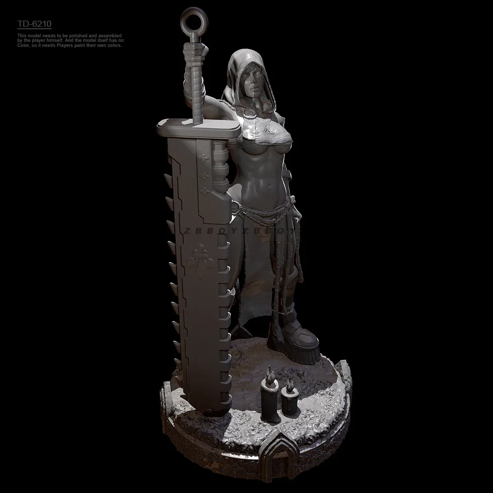 50mm 75mm Resin beauty model kits figure colorless and self-assembled TD-6210/3D