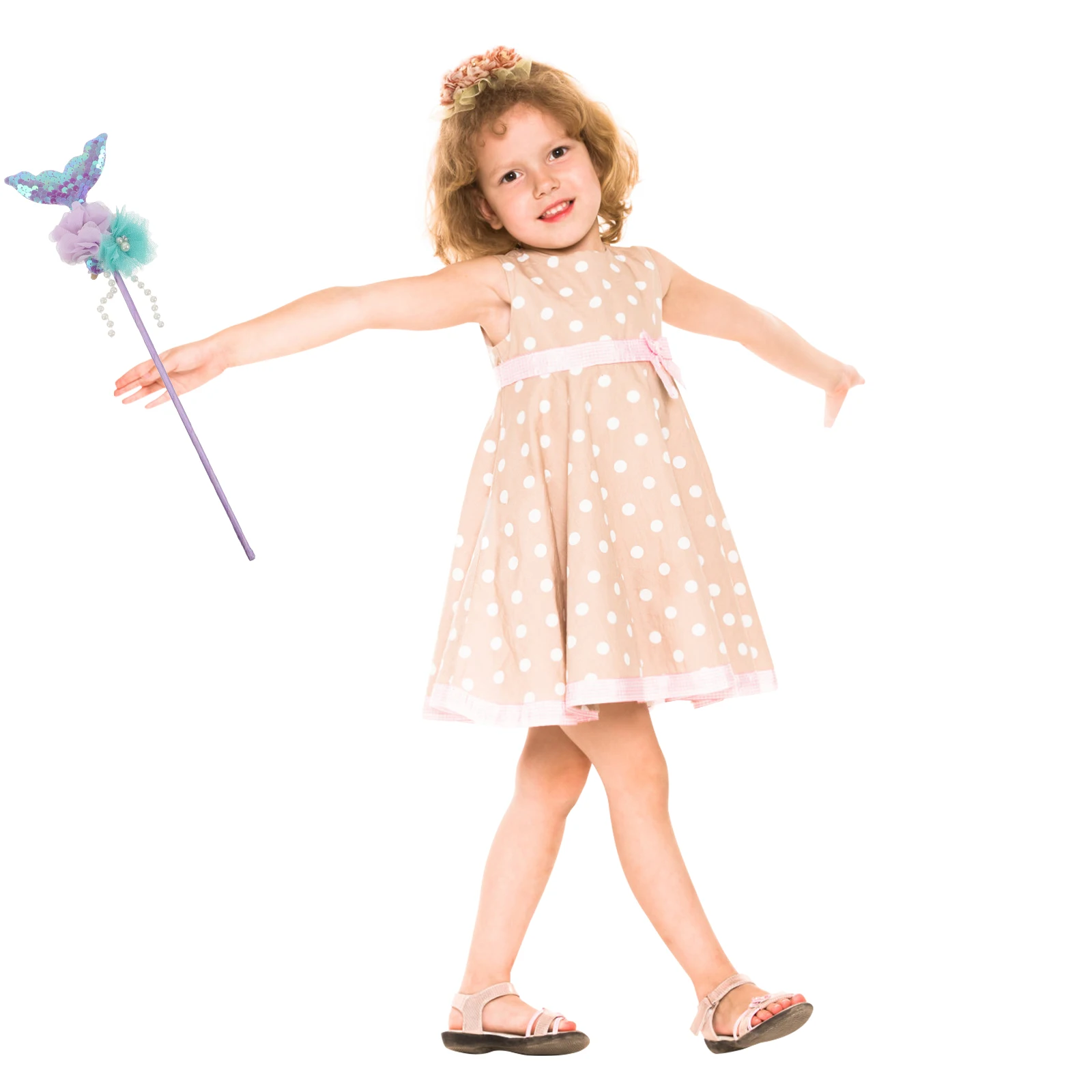 Nette Cartoon Fischschwanz Zauberstab Kinder Fee Meerjungfrau Prinzessin Holz Stoff Kunststoff Zubehör Party Dekorative Stick Bühne