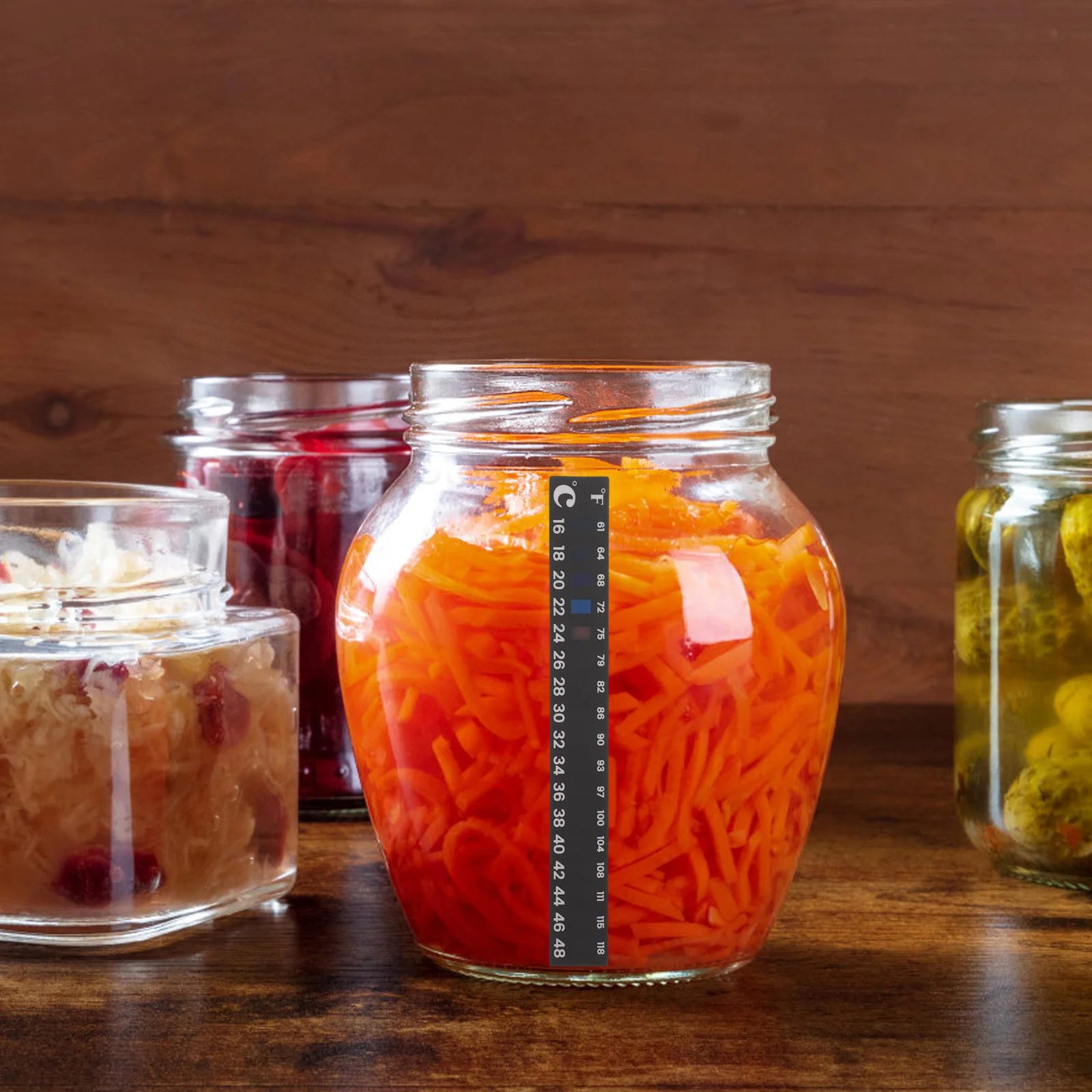 

3 шт., термометр для ферментации, наклейка, полоска, наклейка на клей, устройство температуры для заваривания банки, цифровой индикатор