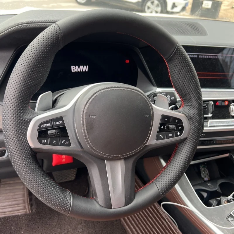 

Чехол на руль автомобиля из натуральной кожи для BMW M Sport G30-G32 G20 G21 G14-G16 X3 G01 X4 G02 X5 G05 Чехол на руль