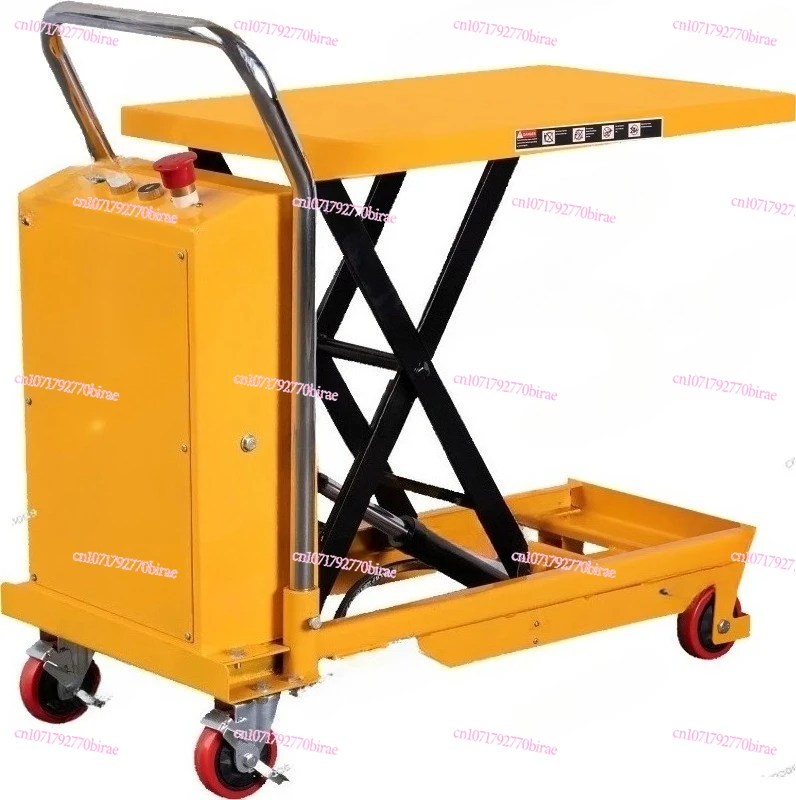 

Hand Push Semi-electric Mobile Lifting Platform Car Scissor Hydraulic Lift