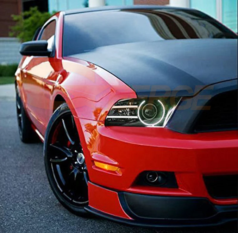 For Ford Mustang 2013 2014 RF Remote Bluetooth APP Ultra Bright Multi Color RGB LED Angel Eyes Kit Halo Rings