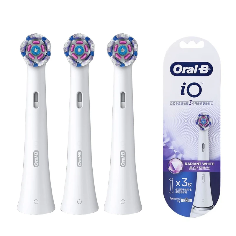 Oral-B iO Ultimate White Replacement Brush Heads for Oral B iO Electric Toothbrush White color 3 Pieces