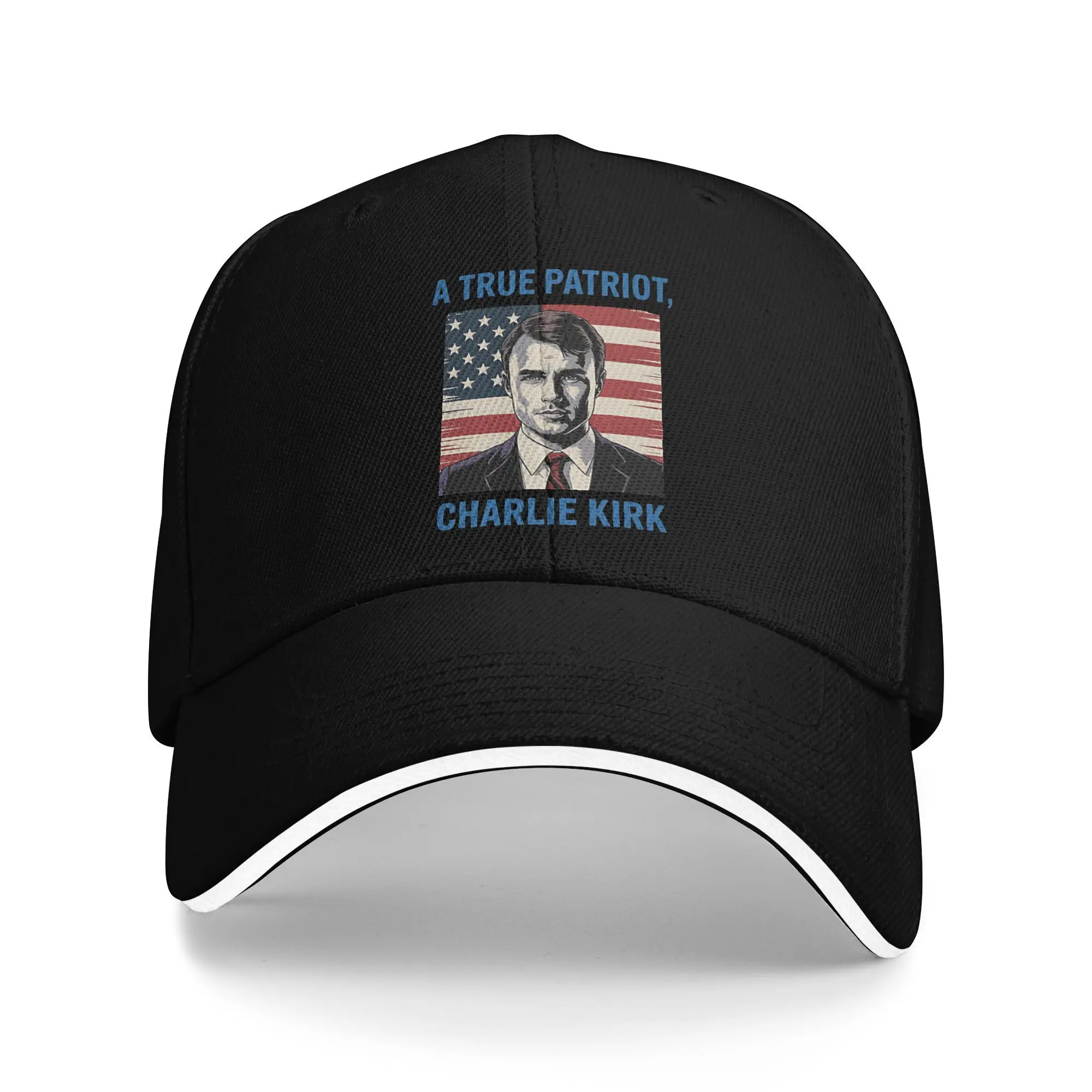 

Charlie Kirk A True Patriot Baseball Caps Hip Hop Sandwich Caps Unisex Adjustable Caps Hat Travel Gift