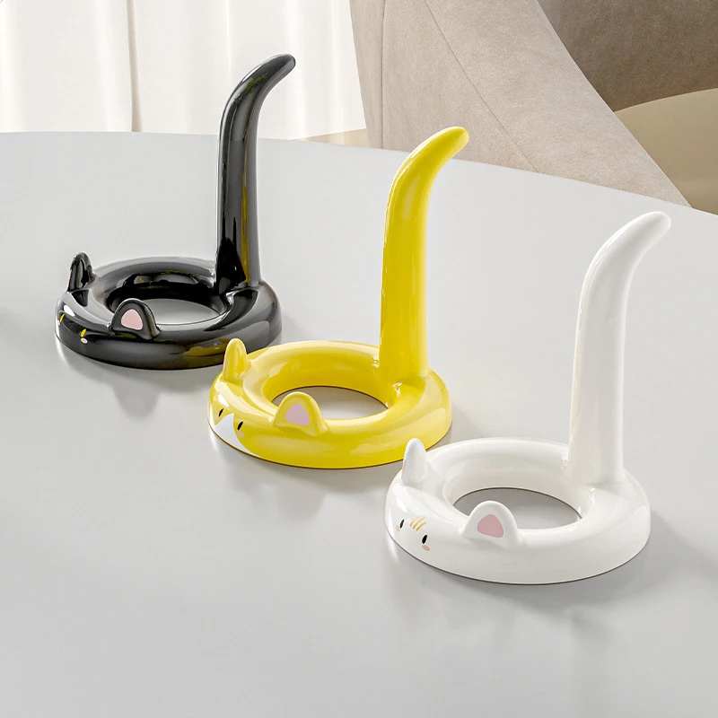 Creativo simpatico gattino supporto per telefono da tavolo cartone animato gatto pigro supporto accessori per telefoni cellulari tablet cellulare staffa universale