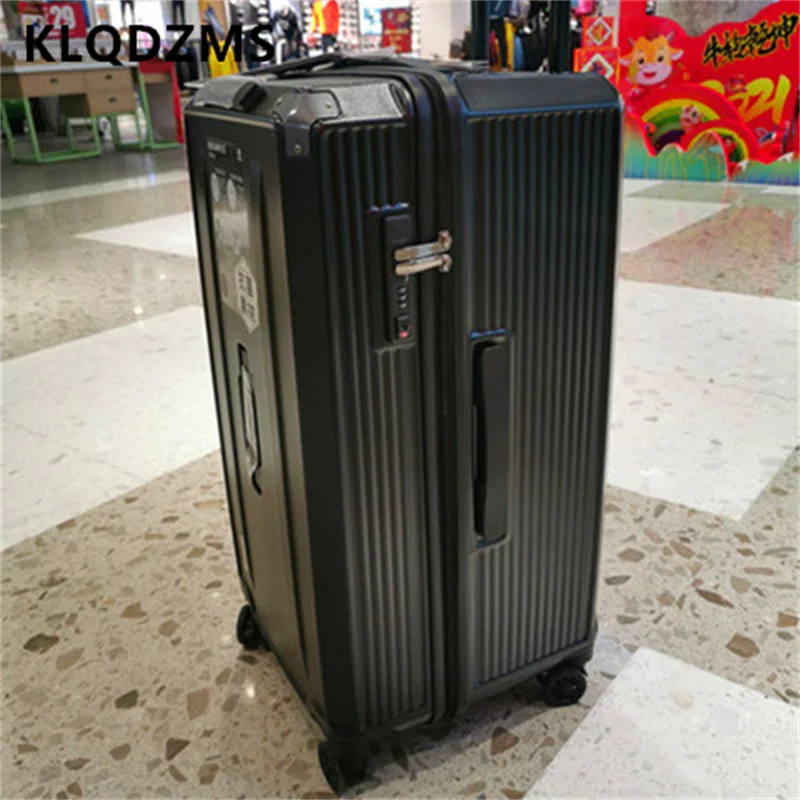 Imagem -04 - Klqdzms-grande Capacidade Trolley Case Boarding Box Bagagem de Rolamento Mala de Alta Qualidade 20 22 24 26 28 30 32 34 36 40