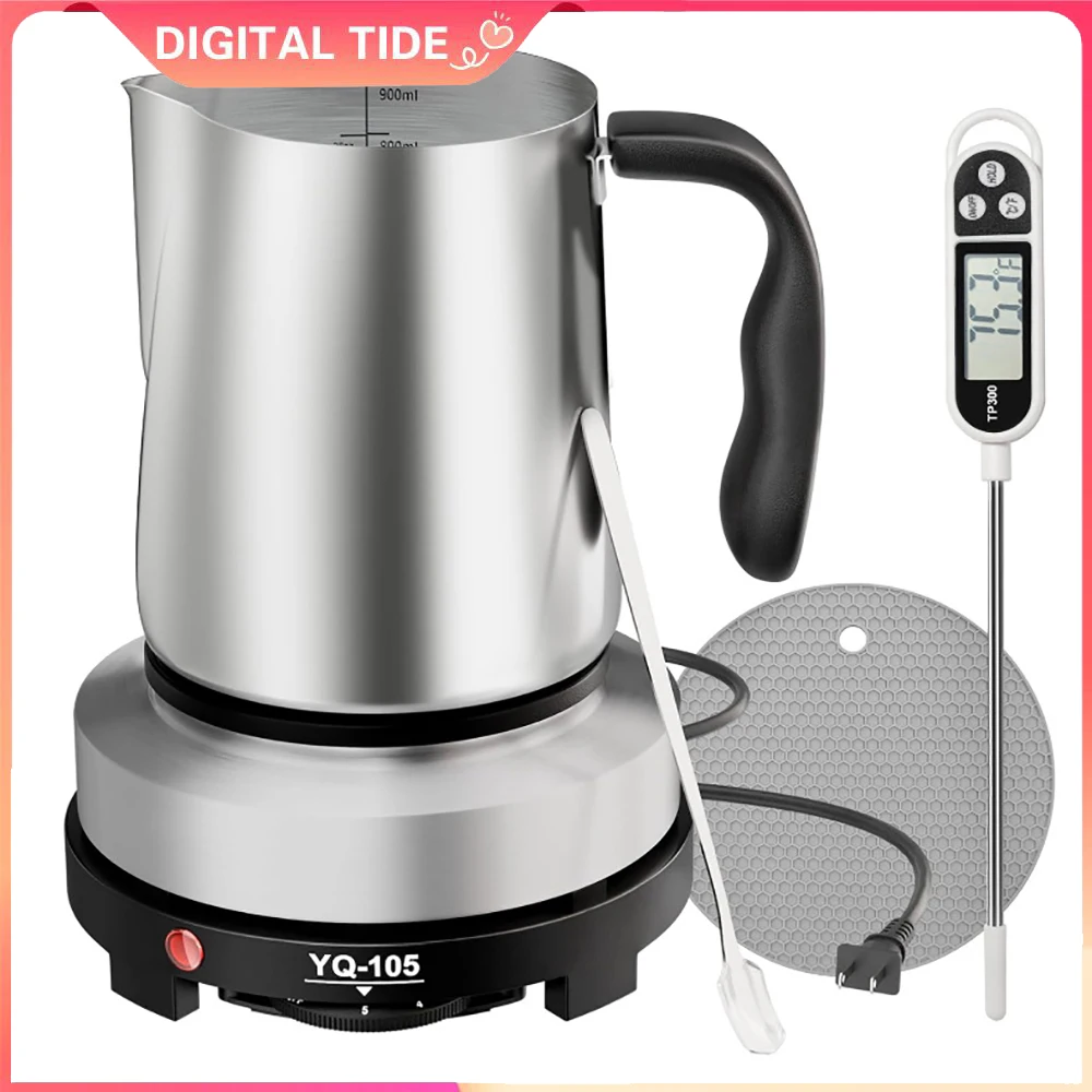 

Candle Making Starter Kit Supplies Including Candle Make Pouring Pot Sticker Candle Wick Holder DIY Craft Tools for Adults