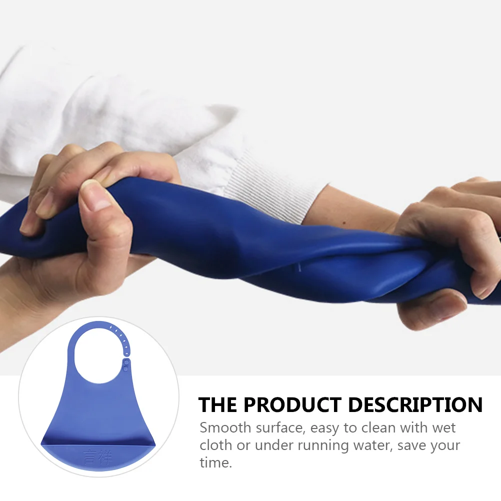 

Silicone Adults Elderly Bib Waterproof Mealtime Clothing Protector Easy to Clean Deep Wide Pockets for Food Debris Collection