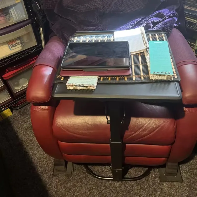 طاولة محمولة قابلة للطي للكمبيوتر المحمول قابلة للتعديل لرفع طاولة السرير المنزلية مع عجلات ارتفاع طاولة صغيرة جانبية قابلة للتعديل #5