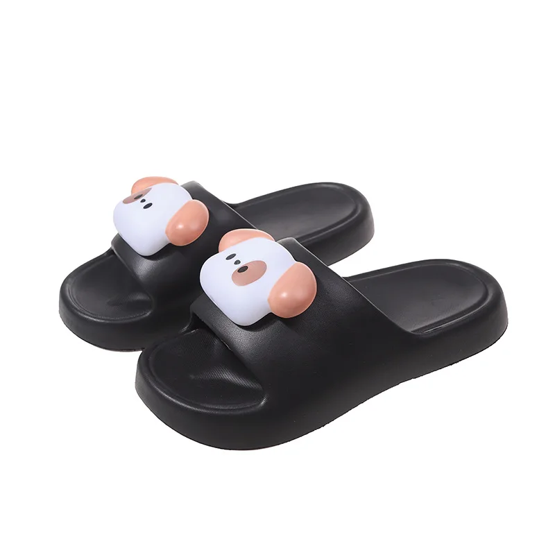 Cute slippers for girls, summer new style, indoor home, stepping on poop, thick bottom, anti slip, outdoor cool slippers